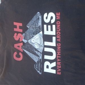 Cash rules everything around me short sleeve big and tall shirt 3x
